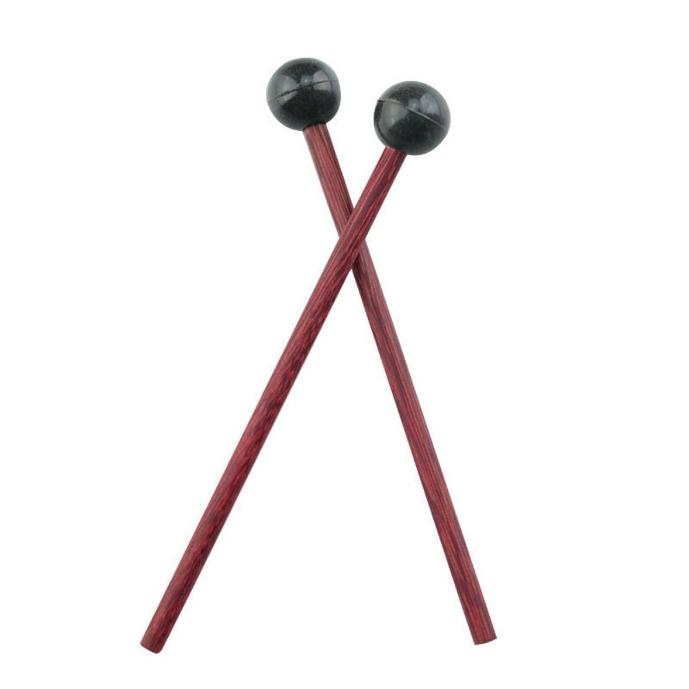 2Pcs/Set Wooden Handle Tongue Drum Sticks Silicone Drumstick Wooden Drum Hammer Musical Instrument