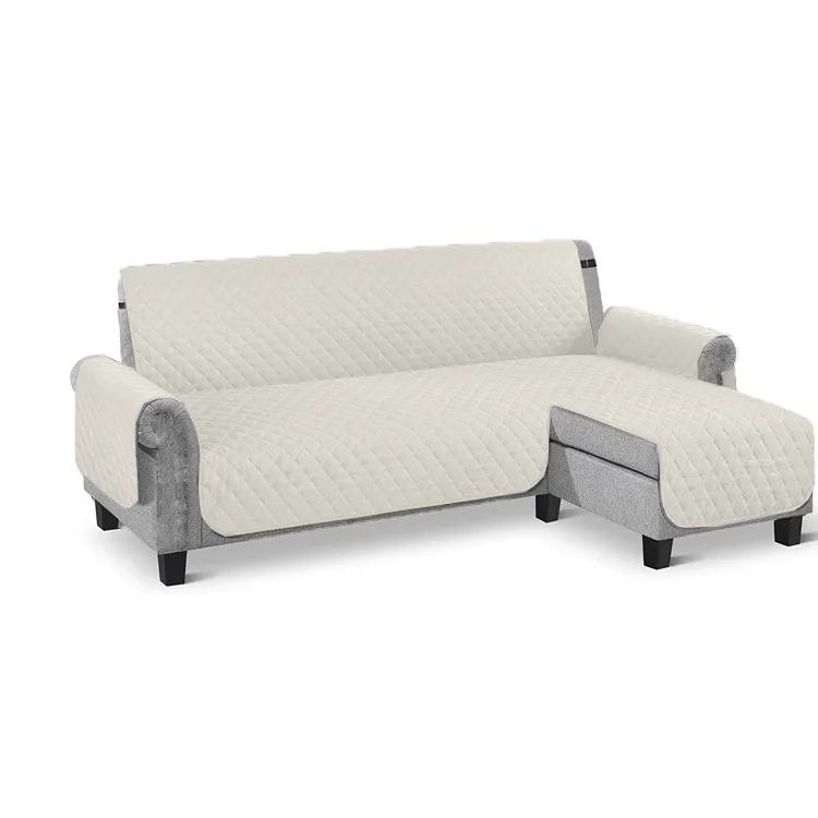 

L-shaped One-piece Sofa Cushion Sofa Cover Pet Dog/Kids/stains Sofa Mat Couch Slipcovers Living Room Furniture Protector Covers Right-S білий