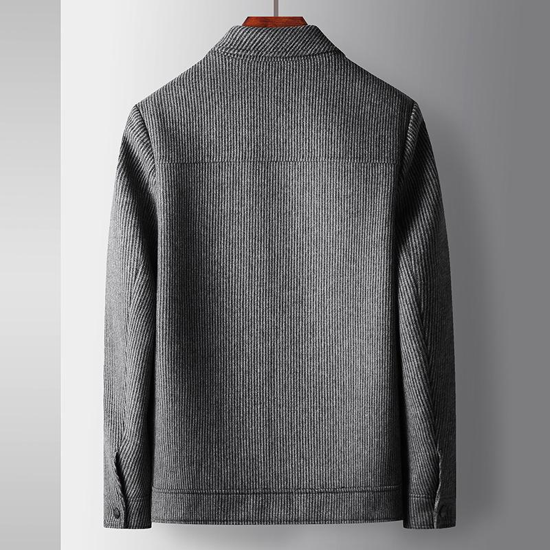 Herbst- und Winterwolle Revers Werkzeugversion Mittelalterlich und Jung Business Handgefertigt Beidseitige Wolljacke Warm