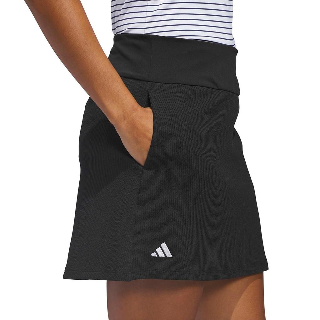 Golf Skirt Textured Skirt Black [Adidas Golf] Pull-On