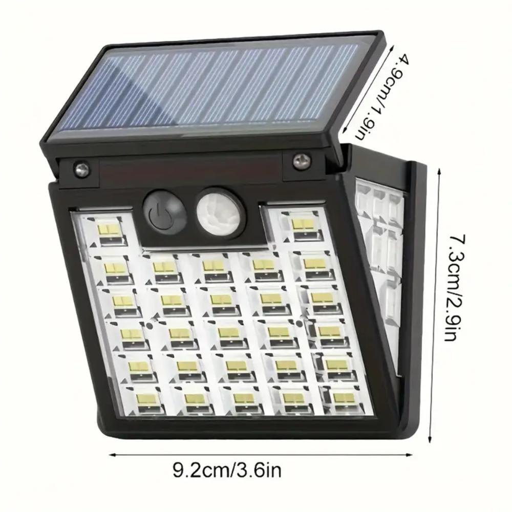 72 LED Outdoor Solar Motion Sensor Wall Lamp Foldable Waterproof 3 Lighting Modes Solar Light for Garden Yard Patio
