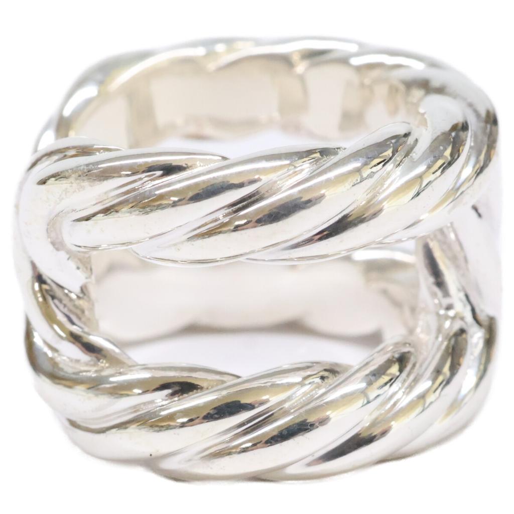 HERMES Ag925 Torsade Motif Osmoz Twist Parade Ring ring 50 SilverUsed