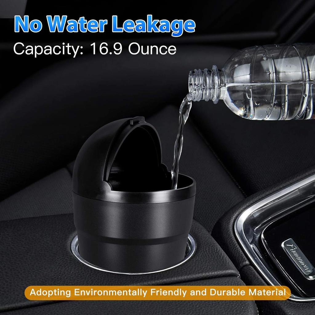 Trasgo For Car Cup Holder Trash Can Small Mini Trash Can Car Office Household Trash Can (Black)