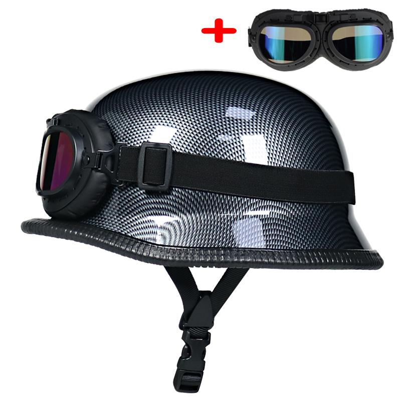 World War II German Style Motorcycle Helmet Capacetes Open Face Retro Cascos Para Moto