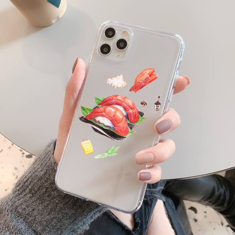 YNDFCNB Japanese Shiba Inu Sushi Phone Case for Iphone 13 11 12 Pro XS MAX 8 7 6 6S Plus X 5S SE 2020 XR Fundas