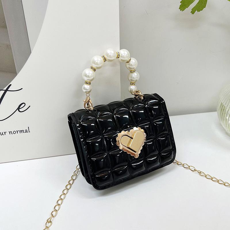 Mini small bag 2025 new pearl hand bag little princess style texture bag foreign style square chain messenger bag tide