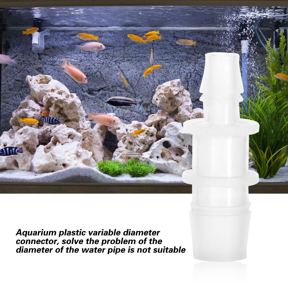 Plastic Aquarium Fish Tank Variable Diameter Adapter Connector Straight Air Pump Hose Accessories