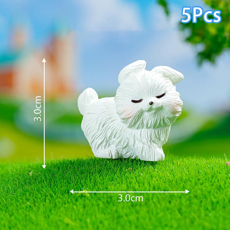 

5 шт. мультяшный грязный щенок животное орнамент пейзаж смола домашний настольный орнамент милый садоводство автомобиль декоративные аксессуары