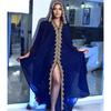 2023 Beaded Embroidery Lace Hooded Muslim Dress - Plus Size African Women's Long Robe