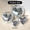 Valentines Day Inlaid Glass Heart Shape Discos Ball Nightlight LED Table Lamp Romantics Home Decoration Craft Gift