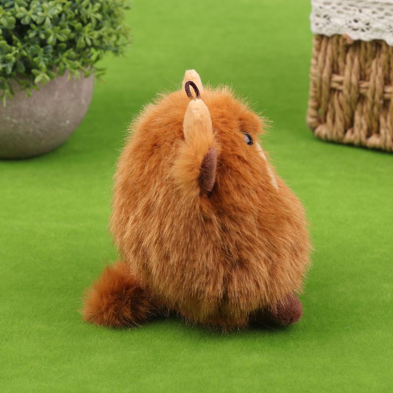 Simulated Scottish Highland Cow Plush Toy Keychain Cute Stuffed Animal Ornaments Kawaii Soft Plush Doll Pendant Bag Charm Gifts