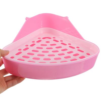 Pet Toilet Bunny Litter Box Triangle Rabbit Potty Training Tray Indoor Outdoor Pet Litter Rabbit Potty Bunny Toilet Box