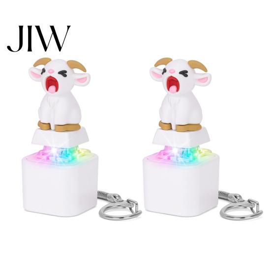 Clicker with Light Sound 1/2/3Pcs Screaming Goat Keyboard Fidget Toy, Rechargeable Sheep Finger Desk Toy Sound, Animal Push Button Decompression
