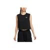 Nike Sportswear Club Locker Fit Vielseitiges Kurzarm Komfortables Ärmelloses T-Shirt Damen Tops Schwarz HF9532-010