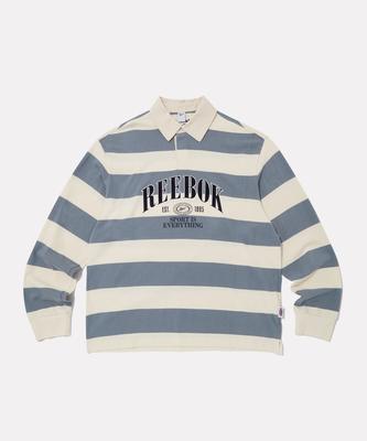 Heritage Rugby Collared T-Shirt - Blue:Ivory