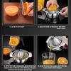 Manual Lemon Orange Fruit Juicer Stainless Steel Kitchen Accessories Durable Citrus Raw Juice Maker Portable Creative Squeezer