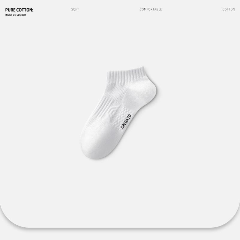 Men s Breathable Cotton No-Show Socks - Anti-Odor, Non-Slip, Cool Summer Style One Size
