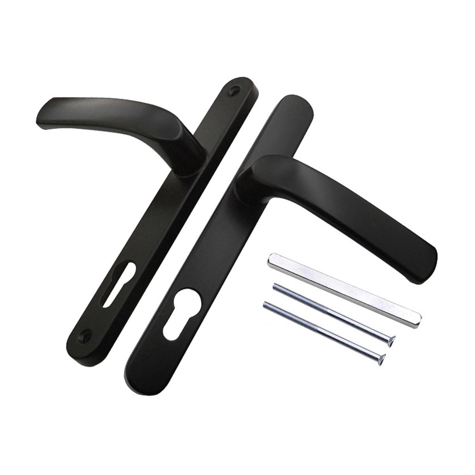 Ручка двери из алюминиевого сплава, рычаг, панель, длинная планка, ручка двери для входной комнаты, дверная фурнитура для дома, спальни, долговечная 1 чёрный