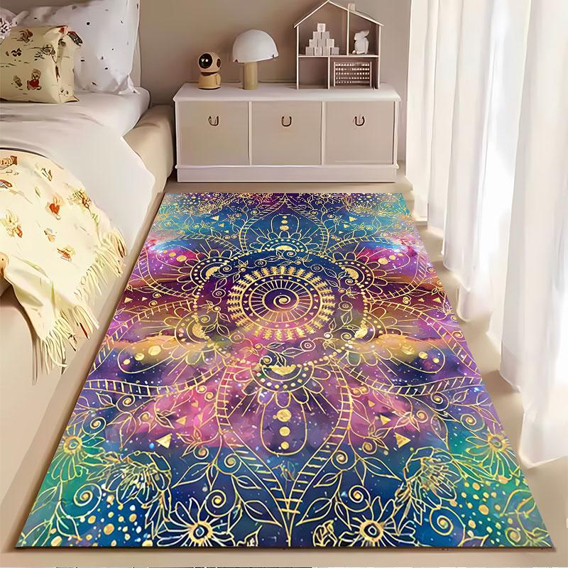 Mandala Floral Carpet Design Suitable As a Non-slip Mat for the Living Room or Bedroom Sofa