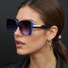 Fashionable Vibrant Square Shaped Sunglasses For Women Gradient Multi-Color Lenses Lightweight Durable Design For Women Glasses