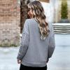Women Loose Knitted Sweater Long Sleeve Solid Color O Neck Tops Autumn Winter Fashion