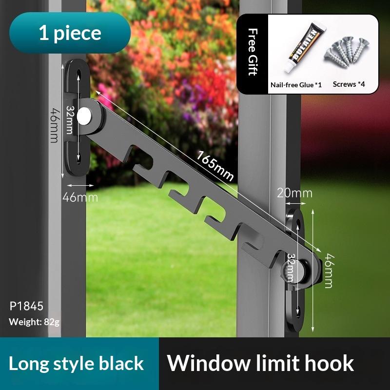 1Pc Adjustable Window Stopper Lock Limiter Latch Wind Brace Stay Position Stopper Casement Window Sash Blocking Lock