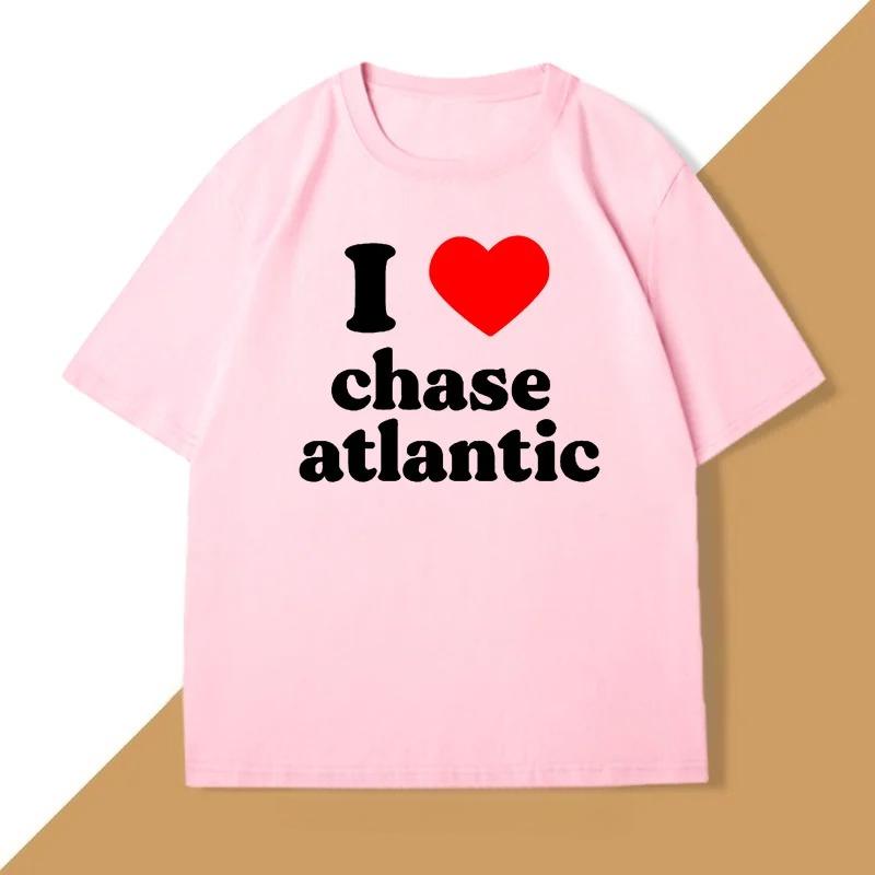 I Love Chase Atlantic T Shirt Unisex WOMEN Clothing Harajuku Clothes Casual Short Sleeve Tops Cotton Clothes Graphic T Shirts