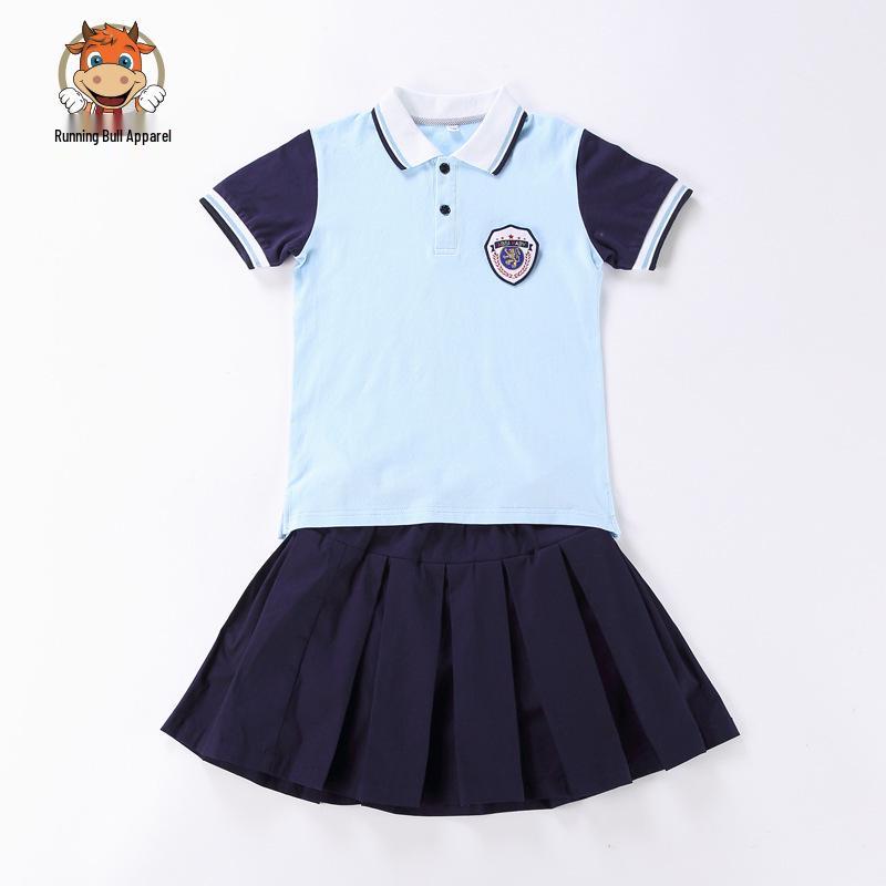 Children's Cotton Short Sleeve School Sports Uniform Set - Summer Edition