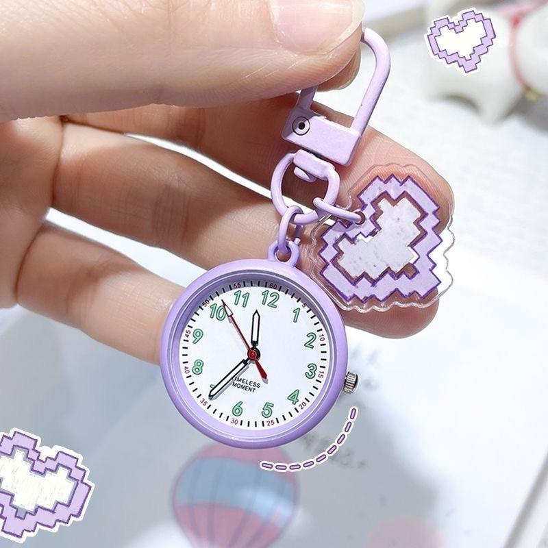 Portable Children's Keychain Hanging Watch Backpack Decoration Pendant Watch Pocket Watch