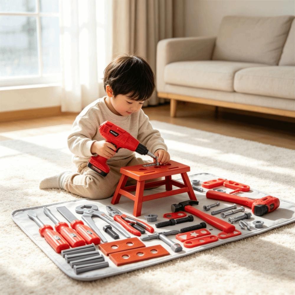 Simulation Engineering Kids Tool Set With Toy Drill Kids Repair Tool Set Kids Construction Play