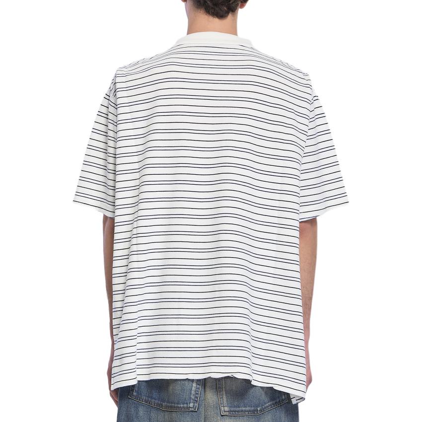 Balenciaga Laurel Classic Pique Striped Polo Shirt 828531TSVF79086