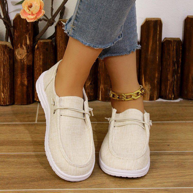 Women's Large Size Casual Loafers - 2024 Spring/Autumn, European & American Style, Flat-Bottom, Low-Top