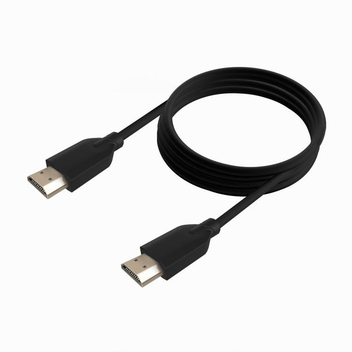 Câble HDMI V2.0 - AISENS - 2 m - Noir - Haute vitesse - Ethernet - Connecteurs en or 24 carats - Rétrocompatible