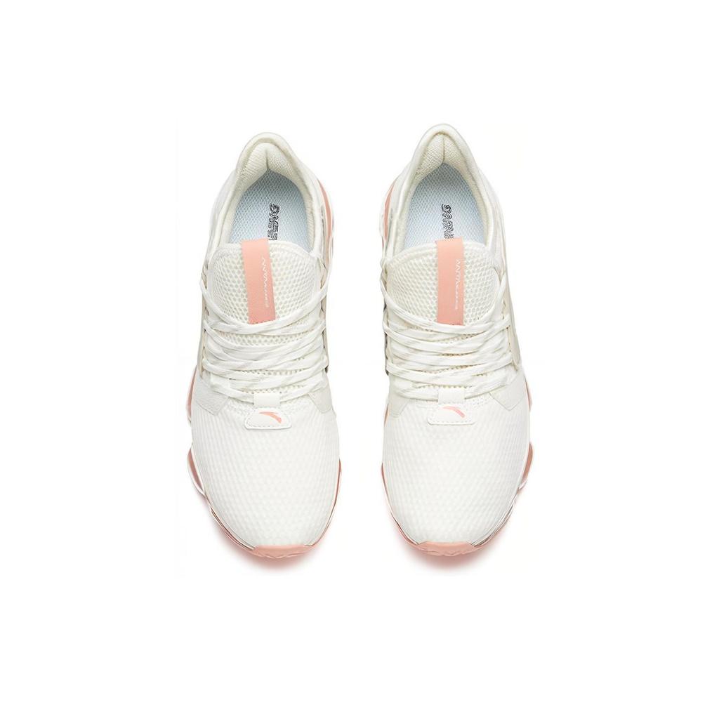 Anta Seeed Full-Length Air Cushion Running Shoes Women Sneakers Ivory-White 92935503-1