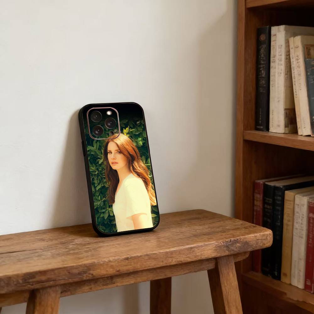 Lanas-w-Del-R-Rey Phone Case For iPhone 17,16,15,14,13,12,11 Plus,Pro Max,XS,Soft Silicone Black Cover