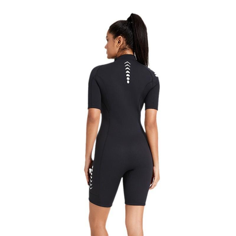3mm Neoprene Wetsuit Short Sleeve Shorts Men Women Snorkeling Diving Surfing Swimming Warmth Protection