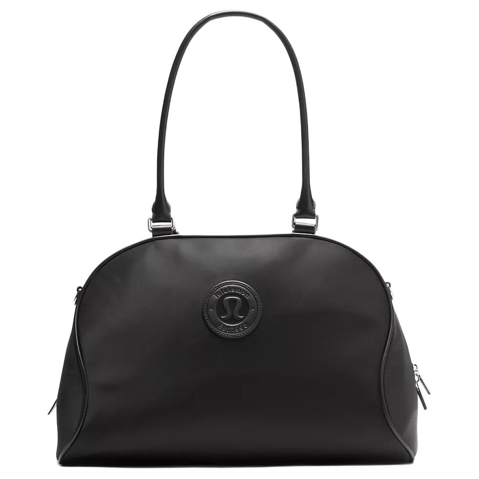 Lululemon 17L Brand Logo Removable And Adjustable Strap Dome Hat Waterproof Recycled Nylon Tote Bag Women tote bag Black Cashew LW9FPKS-072552 Black