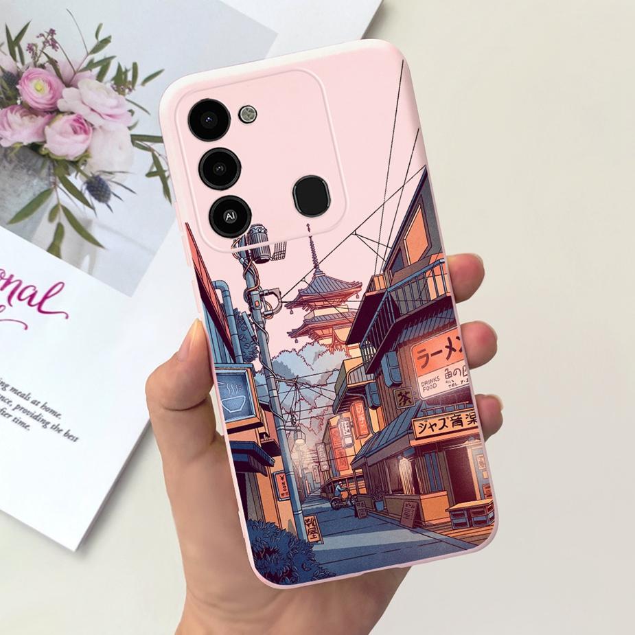 For Tecno Spark 8C Case KG5k KG5j KG5n Stylish Candy Painted Cover Soft Silicone Phone Case For Tecno Spark Go 2022 Spark8C Bags