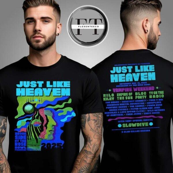 Just Like Heaven Time Space Line Up 2026 Two Side Unisex T-Shirt All Size S-4X L
