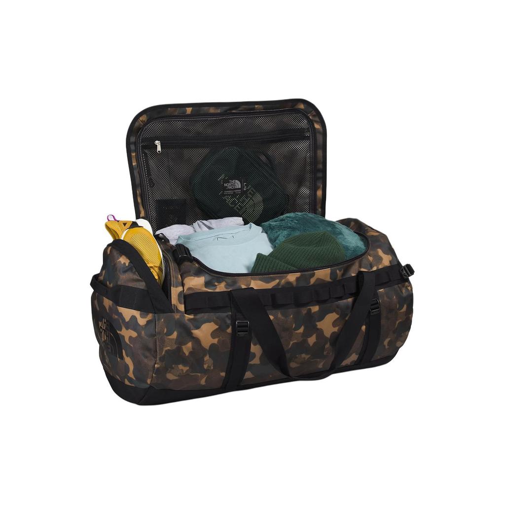 The North Face 95L Base Camp Logo Print Tragetasche Umhängetasche Reise Tasche Unisex Taschen Camouflage Schwarz NF0A52SB-O87