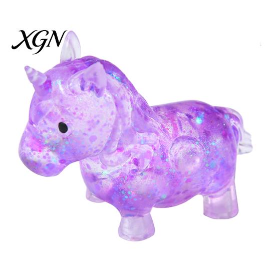 Squeeze Fidget Toy Mini Horse Stress Relief Clear Glitter Anxiety Sugar Ball Sensory Decompression Party Favors Portable