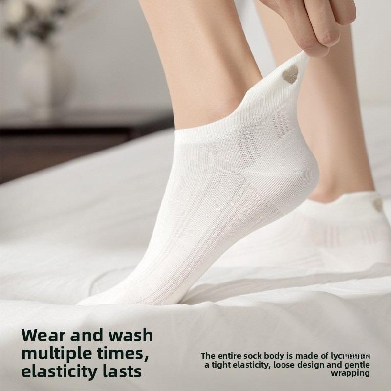 Washi Silk Women's Socks - Light Summer Style Boat-shaped Socks, Breathable and Sweat-absorbent, Ultra-thin Short and Invisible Socks