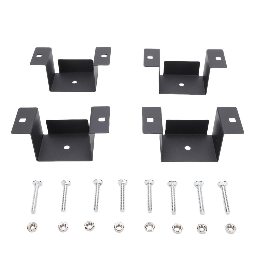 4 Pcs Trailer Stake Pocket Bracket High Strength Carbon Steel Trailer Rail Bracket for 2x4in Stakes