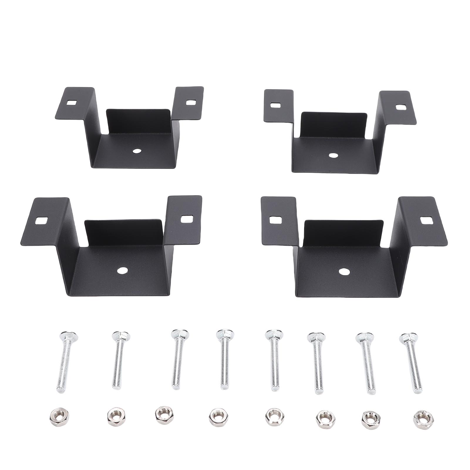 

4 Pcs Trailer Stake Pocket Bracket High Strength Carbon Steel Trailer Rail Bracket for 2x4in Stakes
