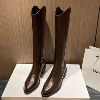 Dámské kozačky po koleno Dámské módní boty na podpatku pro ženu Trend Zimní boty Chůze Elegantní podpatky Chelsea Mujer Botas