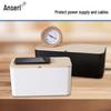 Cable Management Box with Wooden Lid