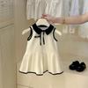 Girls Summer Sweet Princess Dress Sleeveless Pleated Baby Vest Skirt