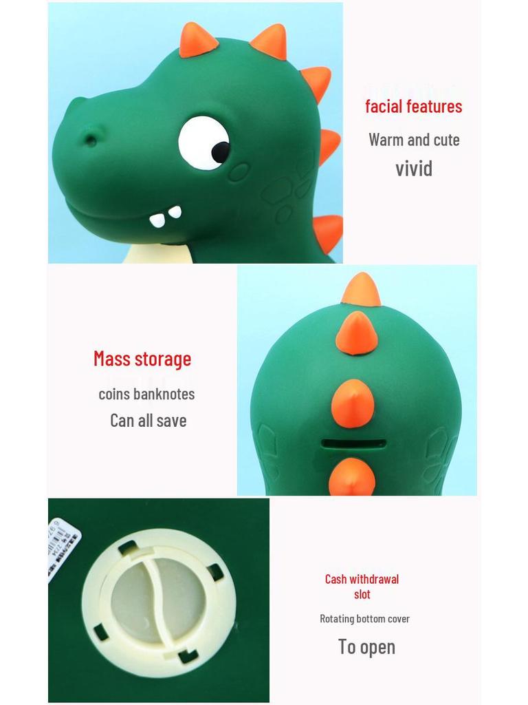 Cute Dinosaur Piggy Bank for Kids - Durable Money Box & Bedroom Ornament, Ideal Birthday & Small Gift
