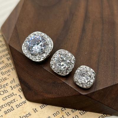5 stuks Glanzende Zirkonia Knopen 12mm Hoge Kwaliteit Modieuze Messing Schachtknopen Dameskleding Decoratieve Knopen