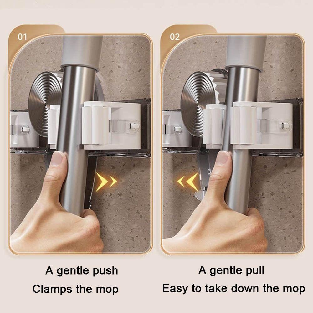 Waterproof Suction Cup Mop Clamp Plastic Broom Mop Holder Creative Broom Storage Rack  for Home